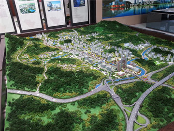 El bosquejo miniatura modificado para requisitos particulares del modelo de la ciudad encima del dibujo 3D pintado/acodó color