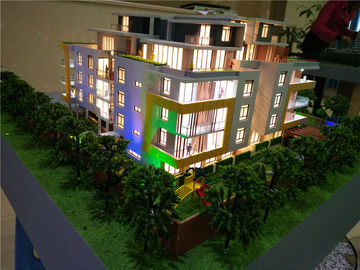 Modelo arquitectónico cortado laser del CNC, modelos comerciales del edificio de la pequeña escala